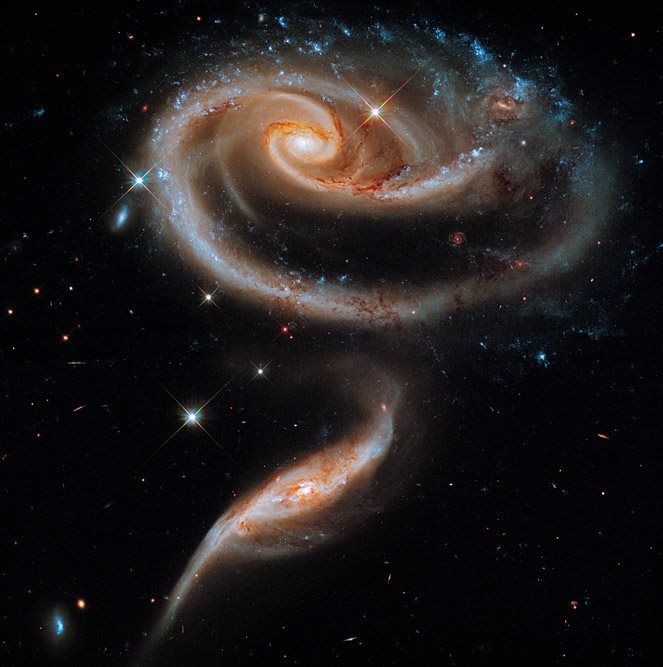Arp273 toe interacting Galaxies in Andrómeda by Hubble telescope #NASA #ESA #Hubble #Galaxy