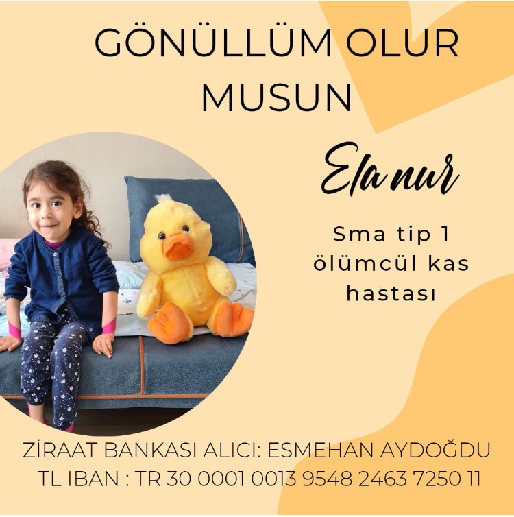elifeyllull_'s tweet photo. Ela Nur’un yaşam hakkı olan ilacına kavuşmak için başlattığı bu mücadelede sende elinden tutarmısın? 
Destek ekiplerimize katılarak her ay çevrenden bağış toplayabilir yada Ela için kermes,stand ve kumbara desteği verebilirsin
#cueneytarkin #asgariucret #viop #Cumhurbaskanı https://t.co/kBuV9kUJRh