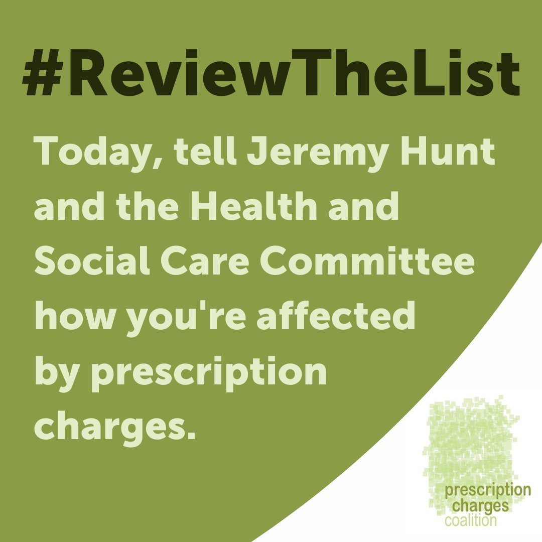 Last month, as part of the Prescription Charges Coalition, we wrote to the Health Select Committee Jeremy Hunt asking for his support in our mission to #ReviewTheList so that people in England with long-term conditions can access their vital medications for free.