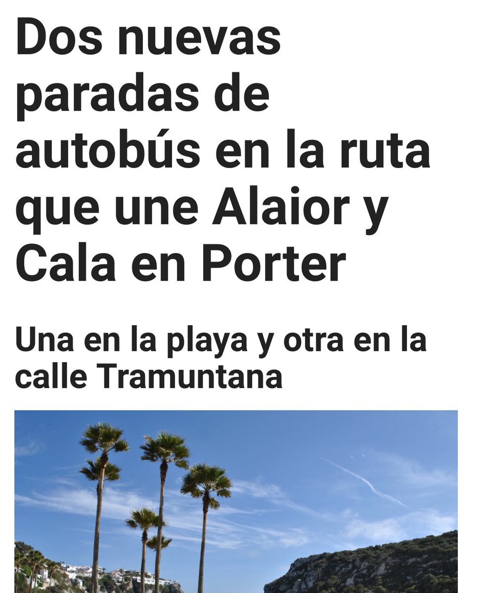 En el capítulo de despropósitos de hoy del Consell Insular de Menorca y el departamento de movilidad: una parada en la playa que solo funciona de lunes a viernes. Sábado y Domingo sin servicio. Nadie va a la playa el fin de semana. #tripartitodesastroso #menorca