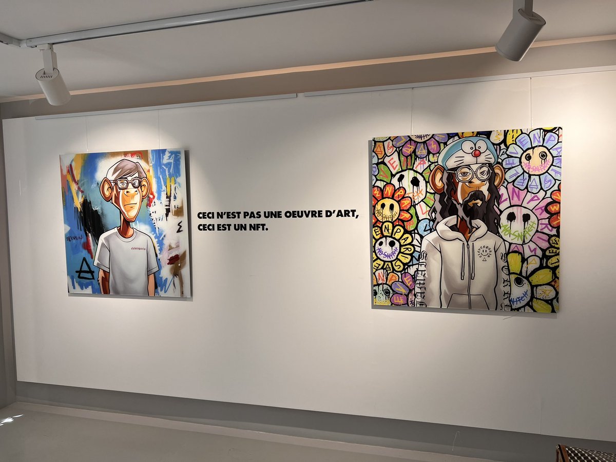 Hier nous avons fait le vernissage des #nft <a href="/elevenparis/">JOKY from KOTMOSS</a> à la galerie <a href="/ElliaArtGallery/">ElliaArtGallery</a> [🚀🚀projet #kotmoss: NFT = carte de fidélité <a href="/elevenparis/">JOKY from KOTMOSS</a> qui débloque des utilités + #cashback en crypto #LVNTOKEN 🚀🚀] opening aujourd’hui à 20h