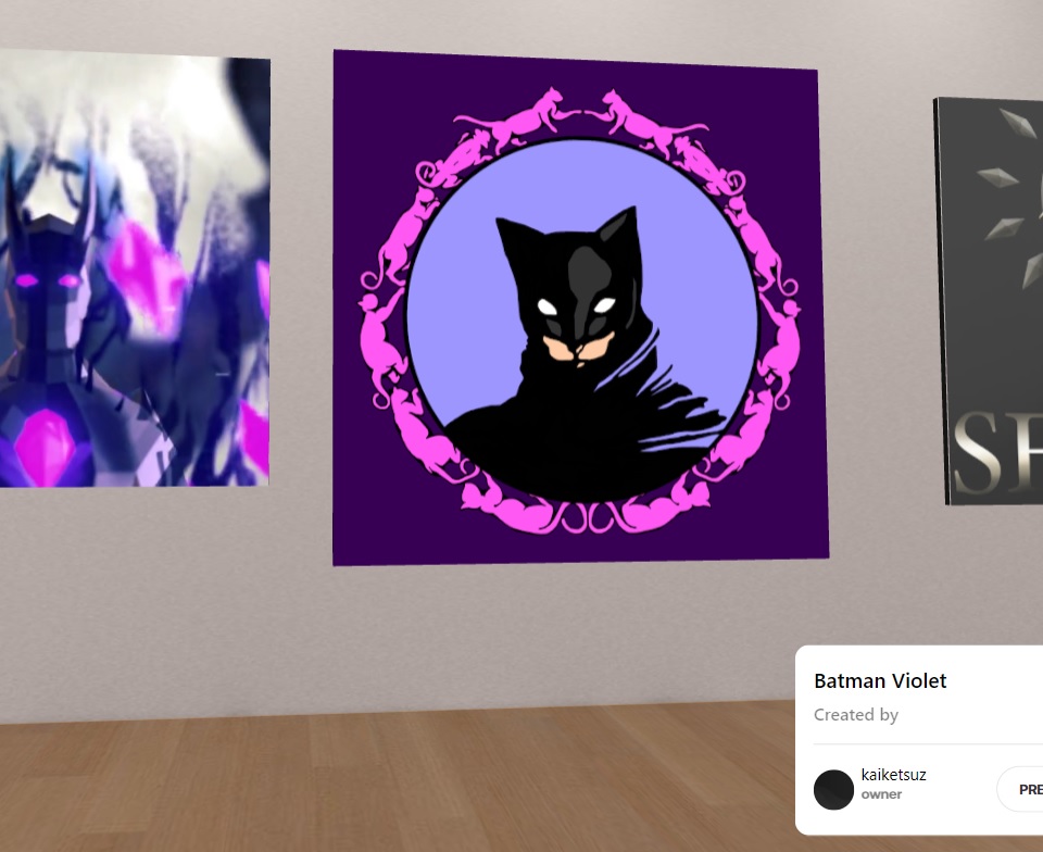 猫なのにバットマン🦇！
紫のをお迎えしましたが、赤青黄白などのバリエーションもありました
opensea.io/collection/cat…

展示してます

opensea.io/collection/cat…