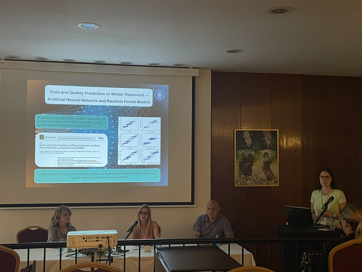 rajkoviech's tweet photo. Multitasking during second day of conference Production and processing of oilseeds. 

I presented use of #artificialneuralnetwork in #agriculture , #climatecrops centre of excellence from #ifvcns and was in chairman commitee of the first session. https://t.co/FgWwIrBZlQ
