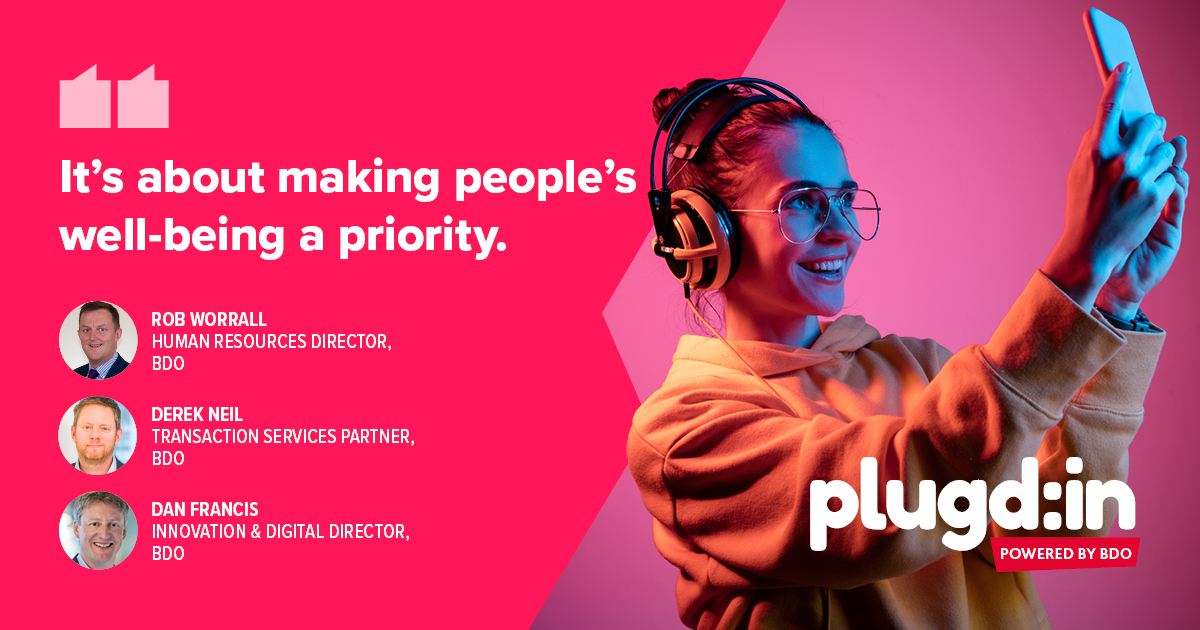 Head of People Rob Worrall, Digital &amp; Innovation Director Dan Francis and corporate finance partner Derek Neil 💙 discuss post-pandemic hybrid working at BDO. #TalkTechTuesday #Plugdin #TechEntrepreneur bit.ly/3tBTvIy