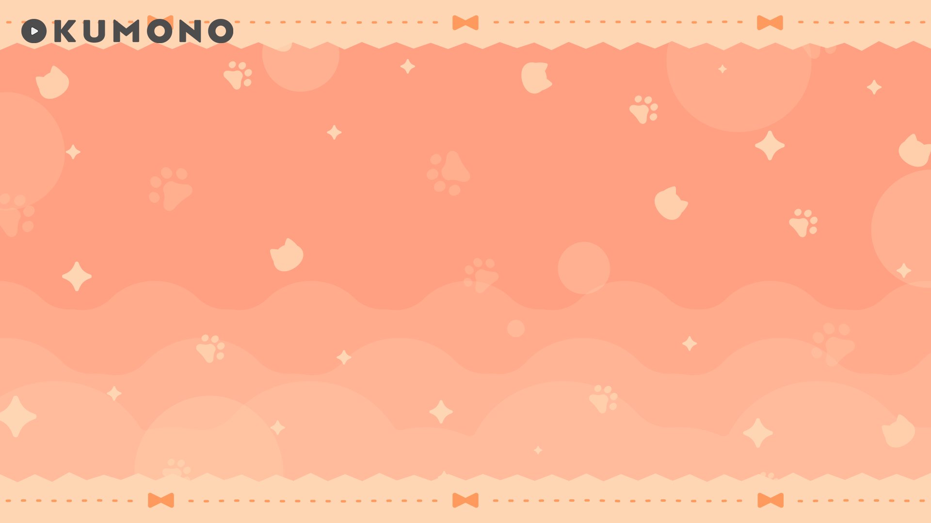 Twitter 上的 Okumono 背景 動画フリー素材 New ふわふわかわいい猫とフレームの背景 6種 T Co 7vudphgtvr 炎と猫をモチーフにした柔らかい印象の背景素材です 上下のリボンフレームもかわいい Okumono フリー素材 Vtuber T Co