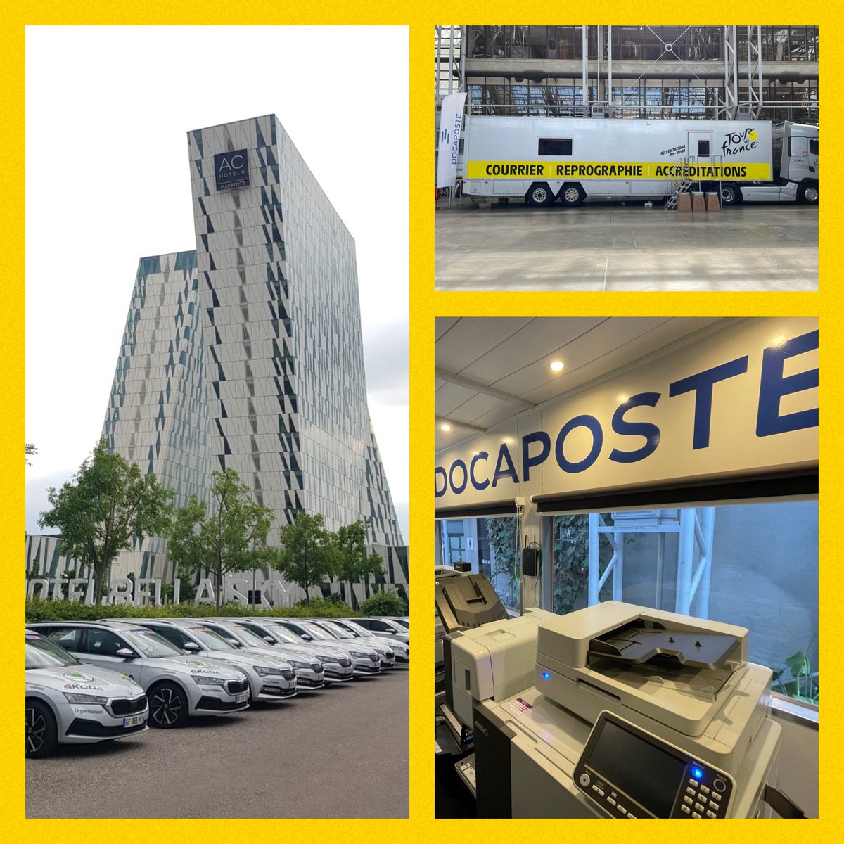 B_Alcorta's tweet photo. #TDF2022 #TourdeFrance J-3 @Docapost en place @BellaCenter_  @LeTour les @RISOFrance sont prêtes également ! https://t.co/L0LTUEaKfd