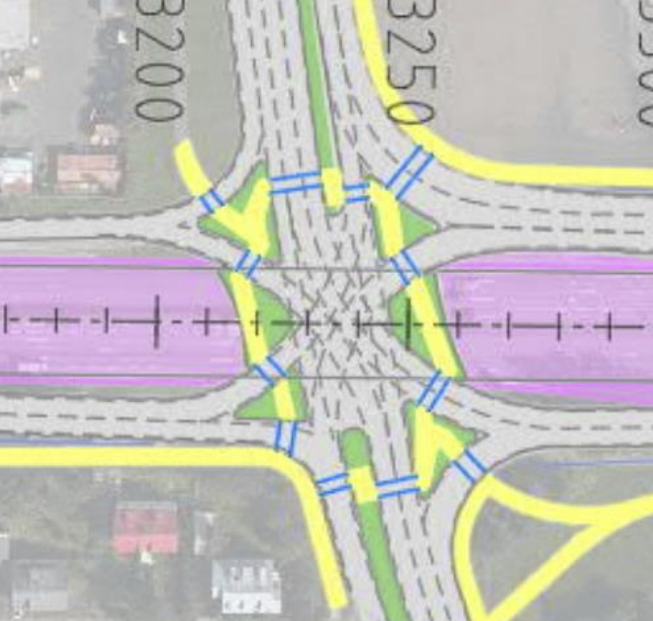 Þetta eru "grófar tillögur" <a href="/VerkisIceland/">Verkís</a>  að gönguþverunum við Skeiðarvog/Kleppsmýrarveg. 

Er bara enginn sem kom nálægt þessari skýrslu sem hefur gengið eða hjólað meira en meter á ævi sinni? Hvað þarf margar stefnubreytingar til að komast yfir þessi gatnamót?