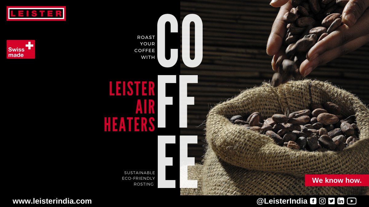 A good espresso requires High quality roasted beans, which can be achieved with air roasting.

Contact Us to know more about our Air Heaters.

leisterindia.com/pages/contact-…

#Leister #LeisterIndia #leisterworld #industrialheaters #hotairblowers #airheaters #infraredheaters