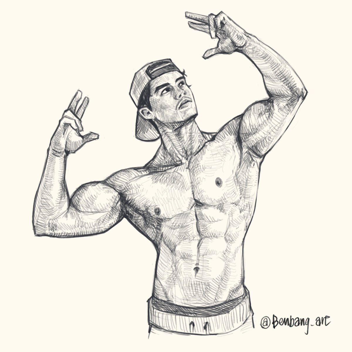 benbangart's tweet photo. #muscle #male #anatomy #hunk #study #lineart #hotguy https://t.co/uccXn0NgWy