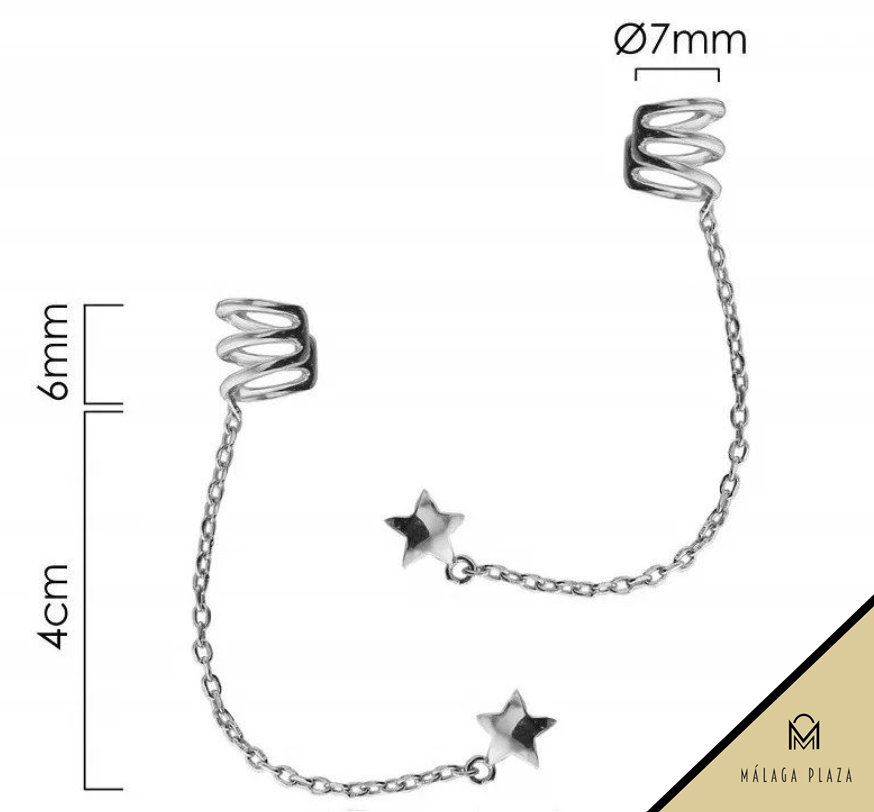 En verano, los complementos adquieren un mayor valor :) lucimos menos ropa y son más evidentes, por lo que elegir los que mejor combinan con nuestro outfit es fundamental 👉 en @kirola_malaga  nos presentan hoy estos #earcuff con cadena y #estrella en #platadeley, ¡muy elegantes!