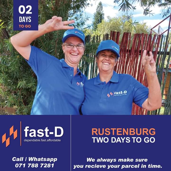 FastDafrica's tweet photo. 🇿🇦Rustenburg South Africa📢📢📢
Only 2days to go for the big launch!!! 

Dependable, fast and affordable top tier door to door delivery service  which exceeds your expectation.Don't be left out.

#wozamzansi
#countdownison 
#bestdeliveryservice https://t.co/ISdW7j45VI