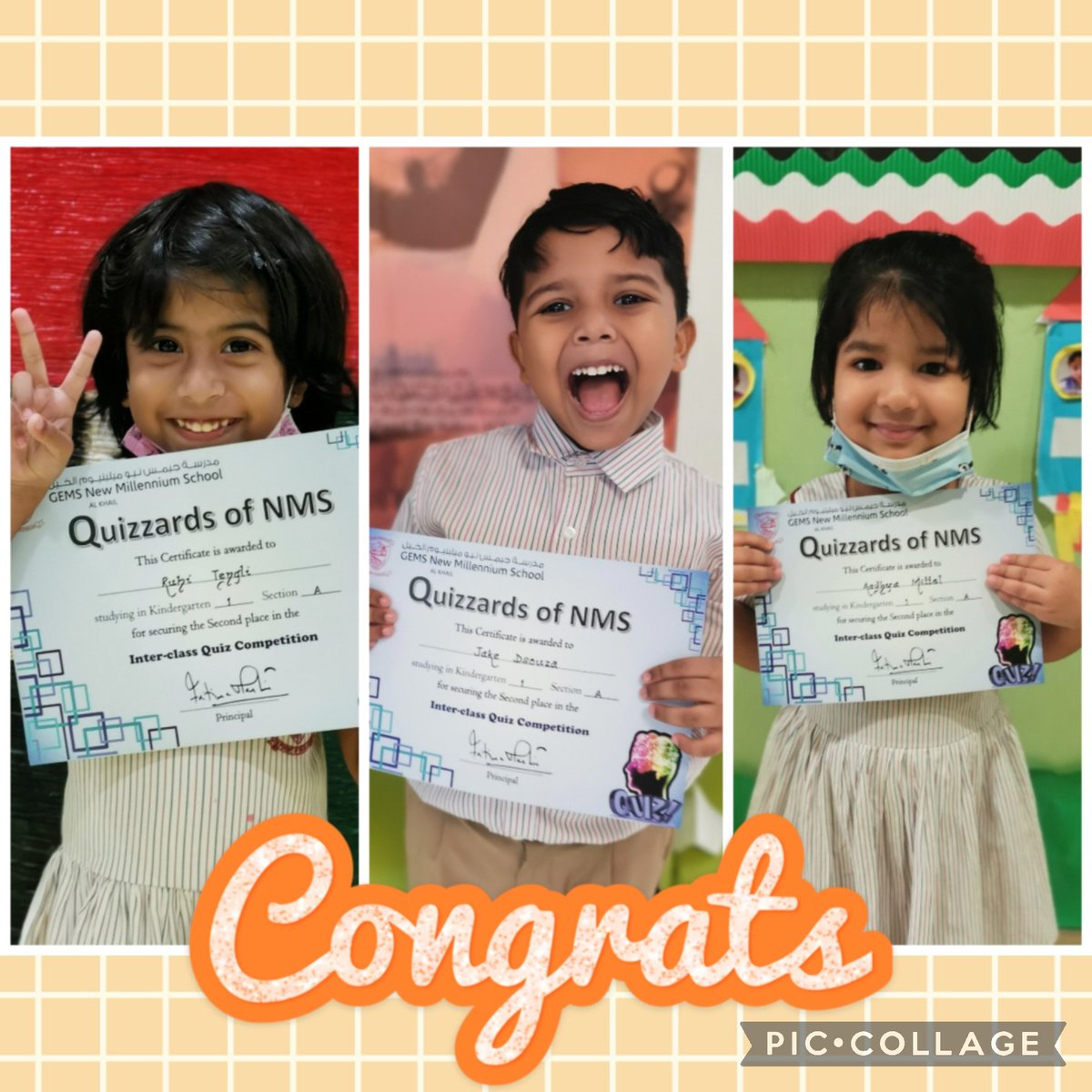 Spark of KINDNESS#KG1 A (@ceciliagnms) on Twitter photo Our little munchkins represented their class #KG1ASprinkleofKindness and made us all proud. We won the 2nd position at the #NMSKGQuizzards Finals....Yippeeeeeeee
<a href="/gemsnms_alkhail/">GEMS NMS Alkhail</a> <a href="/MichelleVerghe1/">Michelle Verghese</a> Our little munchkins represented their class #KG1ASprinkleofKindness and made us all proud. We won the 2nd position at the #NMSKGQuizzards Finals....Yippeeeeeeee
<a href="/gemsnms_alkhail/">GEMS NMS Alkhail</a> <a href="/MichelleVerghe1/">Michelle Verghese</a>