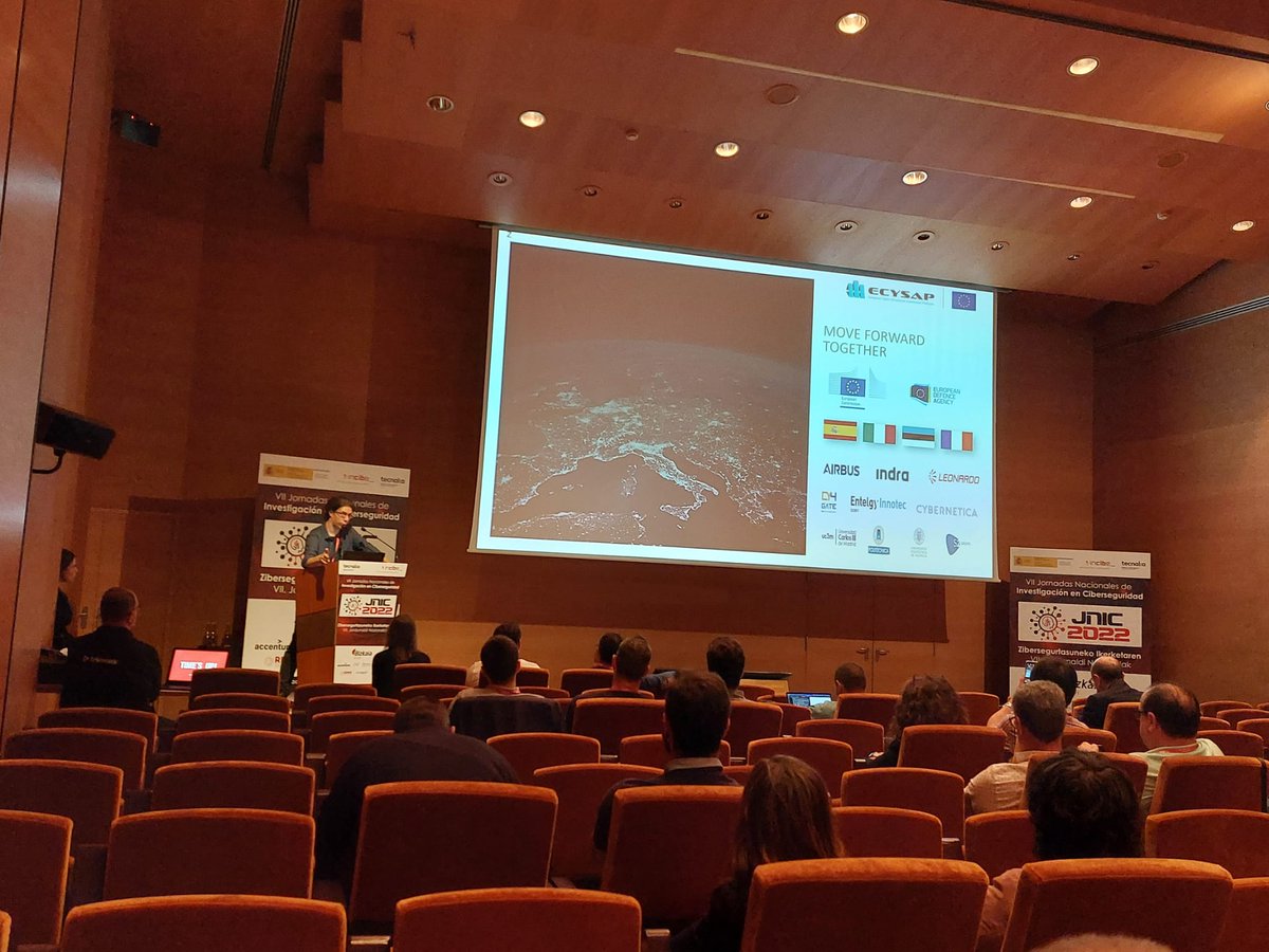 ecysap's tweet photo. The @ecysap #project has been presented on the @jnic_conf conference, hosted by @tecnalia in #Bilbao, Spain.

More information about the JNIC here!⬇️⬇️⬇️

https://t.co/pQR8ynf2oD

#H2020 #Cybersecurity #Cyber #innovation #research https://t.co/XYTKlUeEaA