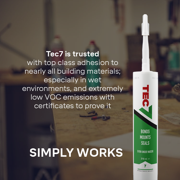 Tec7Sealant's tweet photo. Tec7 has advanced adhesion and works with nearly all building materials. It also has nearly zero VOC emissions and is non-toxic to the environment and to our health. It also has proven long-term durability https://t.co/GSoQjLOCBO #tec7 #simplyworks https://t.co/VsQKQBpYVz