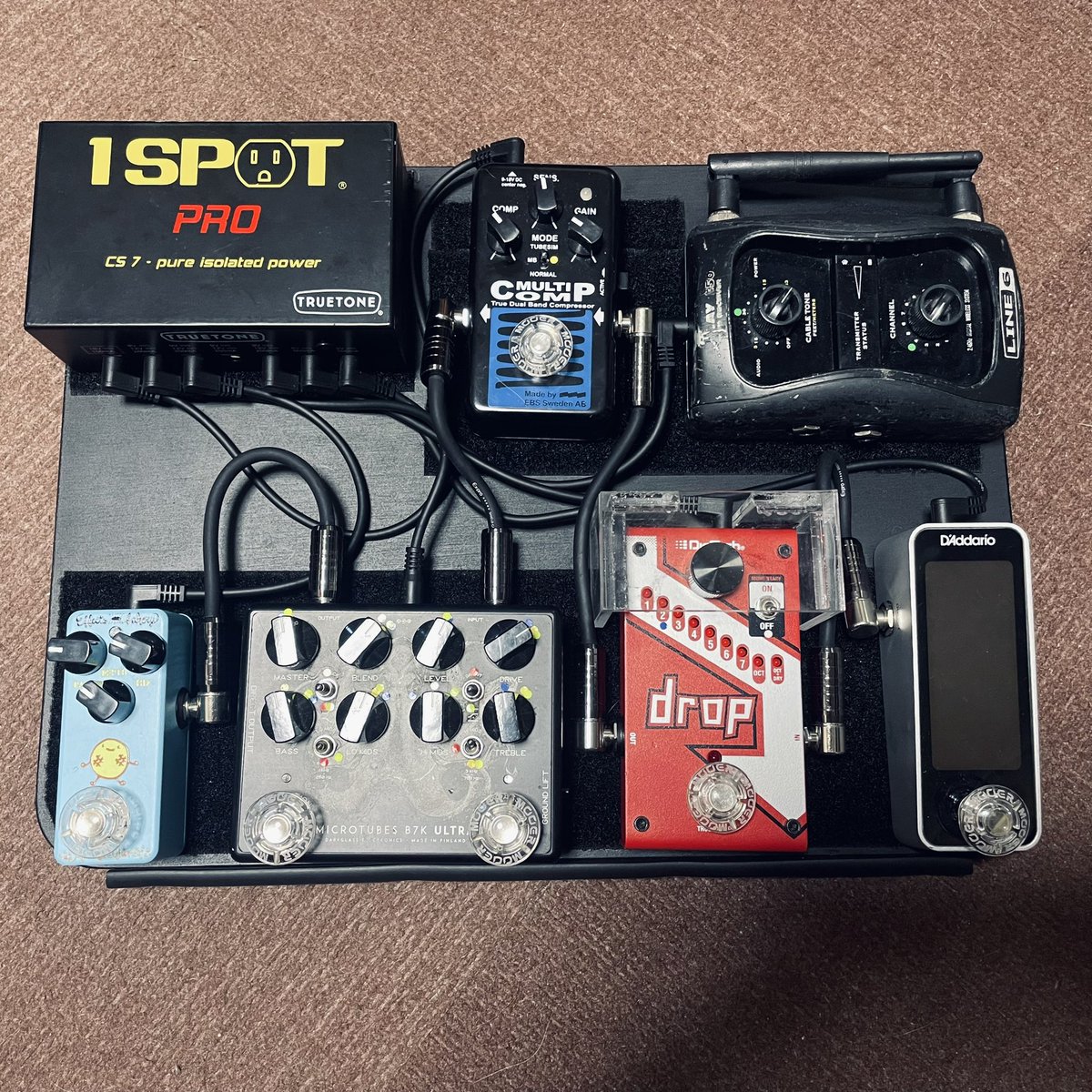 エフェクターボード　値下げ！ BLINDMANの中村達也さんにエフェクターボードを組んでいただきました