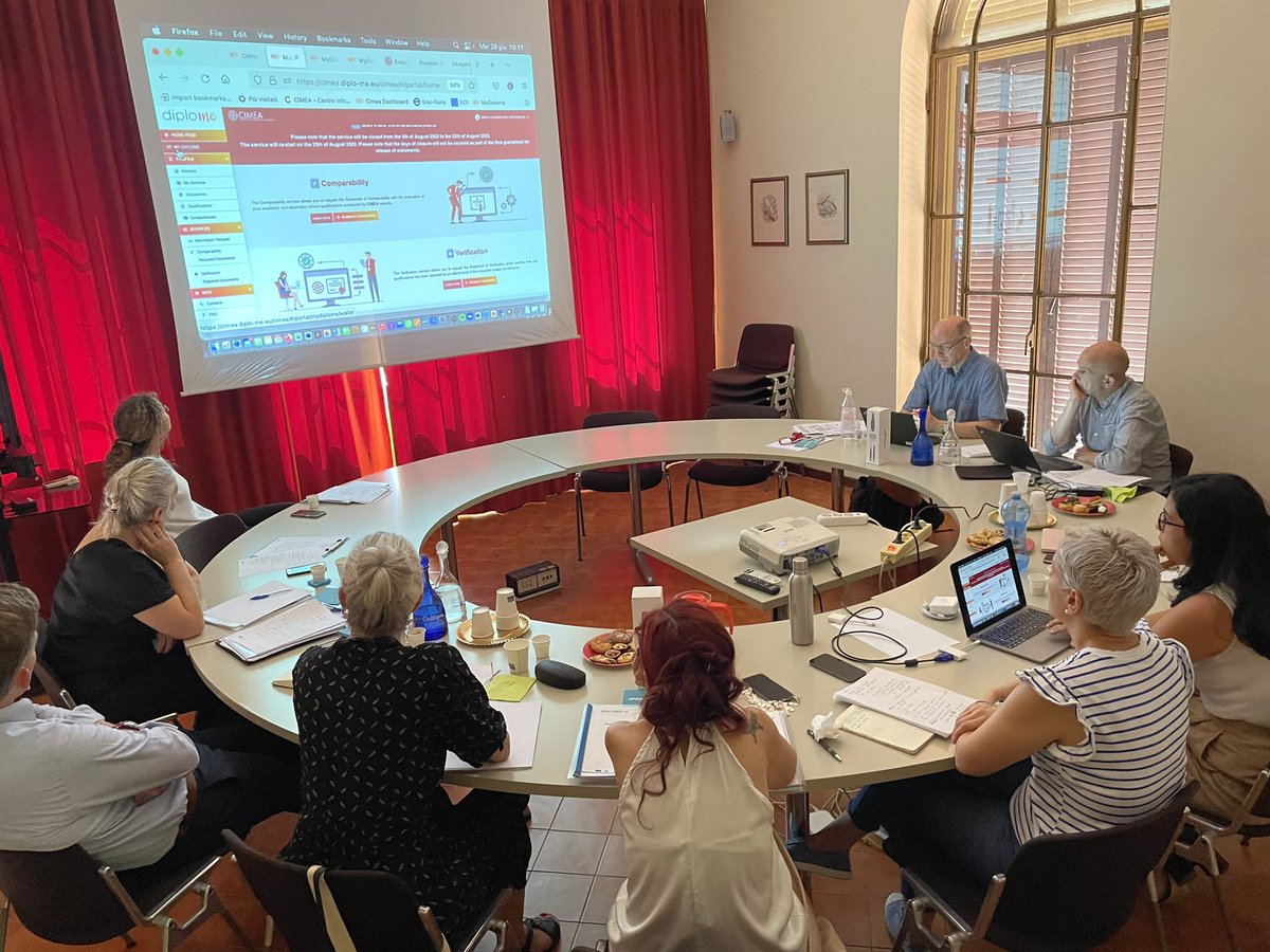 ENIC_NARIC's tweet image. An intense second day of #ENIC_NARIC peer review with practical examples of how the #recognition procedure works at 🇮🇹 @CIMEA_Naric is coming to its end. #CredentialEvaluators from 🇩🇰, 🇮🇪 and 🇹🇷 gave useful feedback and will now prepare a report on their findings.