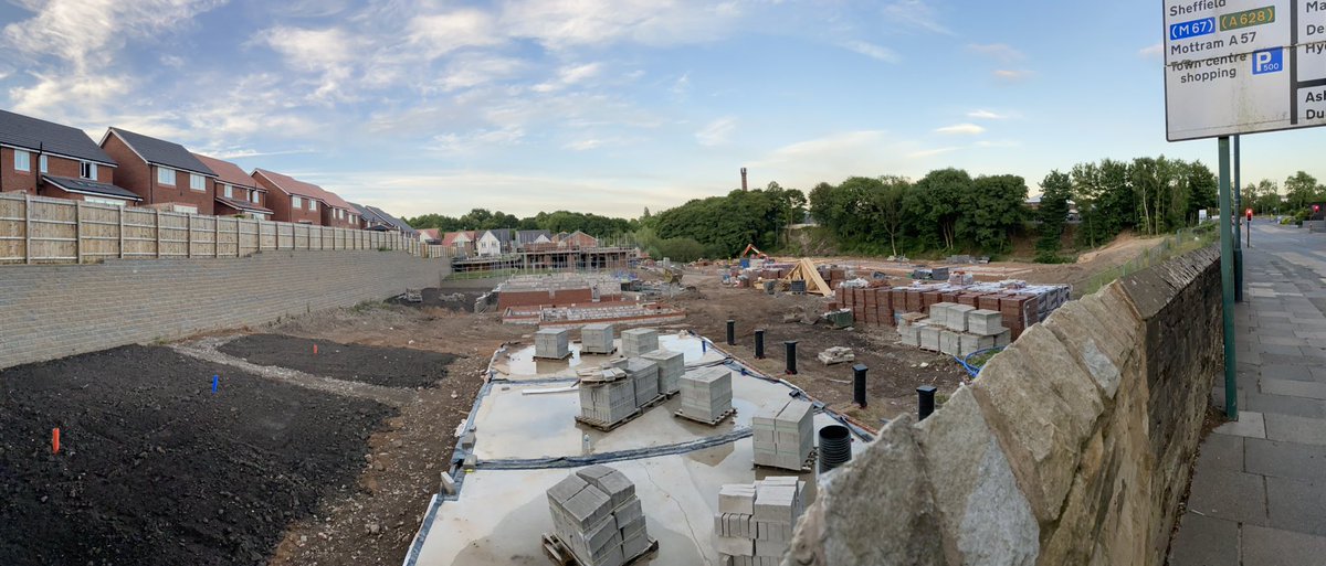 drvan's tweet photo. OnThe6th #DaysOfSummer2022 it is interesting 2C how construction works in the UK as compared to BC. Brick is favoured over timber, NotSurprisingly. ThisHasBeen a LongTimeComing. Seems 2 me they had started construction (well, demolishing) when I was here pre-COVID #Hyde #Tameside https://t.co/3idO2LU7IR
