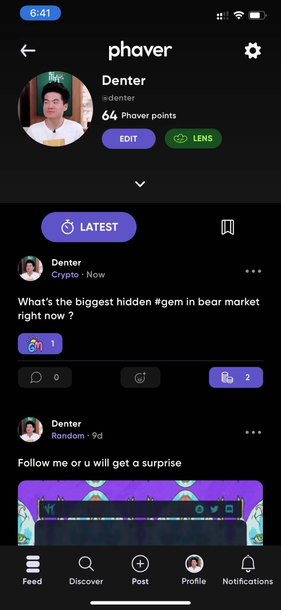 danger1389's tweet photo. Phaver username : Denter
I enjoy using PhaverApp, a share-to-earn decentralized social app. Join @phaverapp and be our #phaverfrens. https://t.co/6itC8z37lh