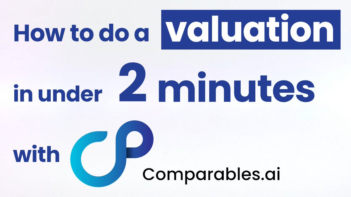 ComparablesAI's tweet image. How to do a valuation in under 2 minutes with Comparables.ai

Check out the video ⬇ below ⬇ to see our latest feature additions, including automatic valuation dashboards!
youtu.be/XLaYFKL1oXc

#valuation #finance #ai #fintech #investmentbanking