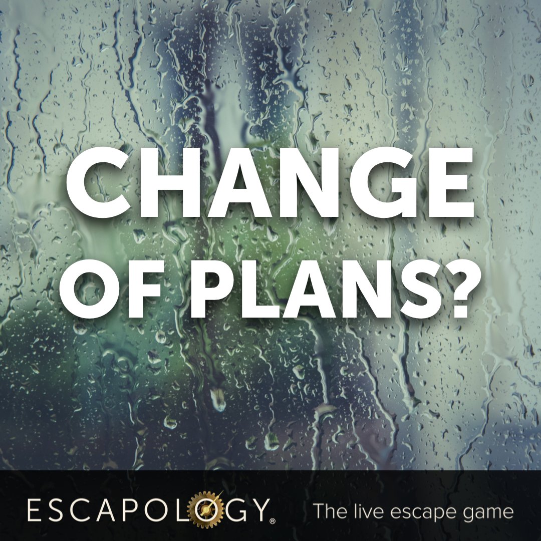 Is the rain ruining your Summer plans? Escape the rain and try to escape from one of our five live escape games! Use the code "RAIN25" to save 25% off of your whole booking!