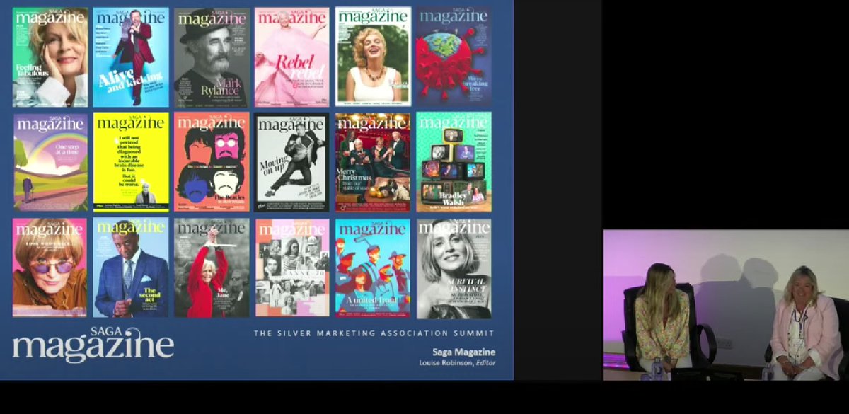 Fascinating chat with <a href="/LouiseRobinsonS/">Louise Robinson</a>  editor of Saga magazine at pur summit this morning. @MadsRoastPR <a href="/LesleyBellew/">Lesley Bellew</a> <a href="/TravelwithGt/">Gillian Thornton</a> <a href="/davidpowelluk/">David Powell</a>       #SilverMarketingSummit2022