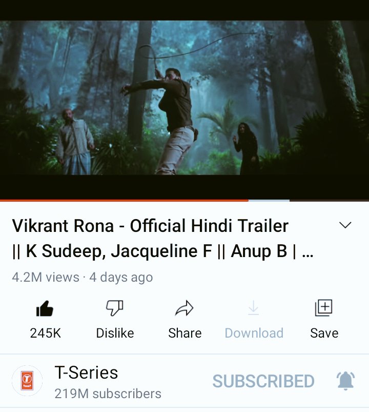 BOSSm97072892's tweet photo. VikrantRonaTrailer is Hindi 🔥🔥
#VikrantRonaTrailer is 4.2M View
245k like is (organic organic)
#HITtrailer is 22M view 300k like
(Paid paid) only one day
@KicchaSudeep @anupsbhandari 
@nirupbhandari @neethaofficial 
@Asli_Jacqueline @AJANEESHB 
#VikrantRonaJuly28 💥💥 https://t.co/6YfUGD2I7V