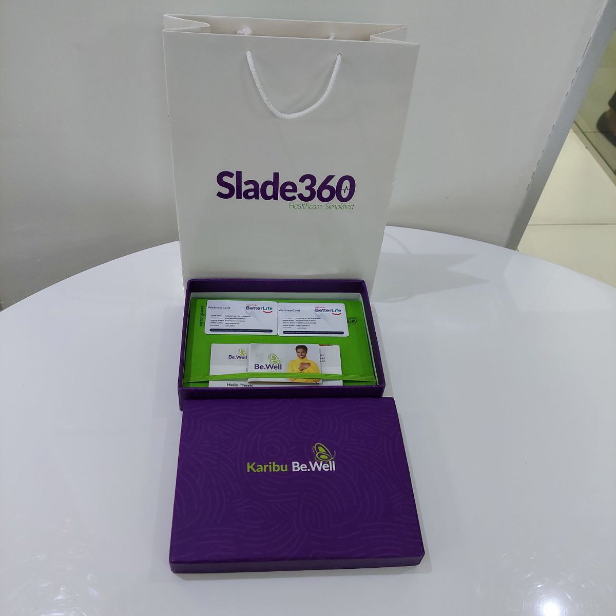 BeWellApp_'s tweet photo. Today's @MadisonGroupKe cards delivered to our client at Utawala, Githunguri. Talk to us and you'll enjoy the numerous benefits of walking with Be.Well. For us, it's more than a cover😊 

#health 
#healthbilastress
#bewell 
#slade360 https://t.co/ANdGcRc76L
