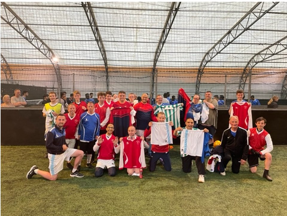 Thank you to Elite Embroidery for passing on kit to Sir Tom Finney Soccer Centre disability club. #eliteembrodiery