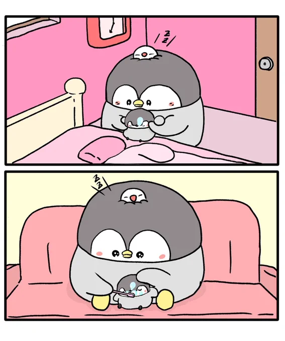 ミニぺんちゃんと覚めない眠気 