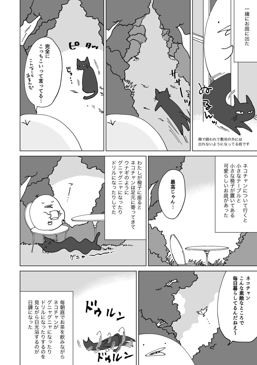 8日間イギリスで猫のいる家で生活した話を描きました 2/2
猫普段は接する機会無いからすごく貴重な体験だった…暖かかくて重かった… 