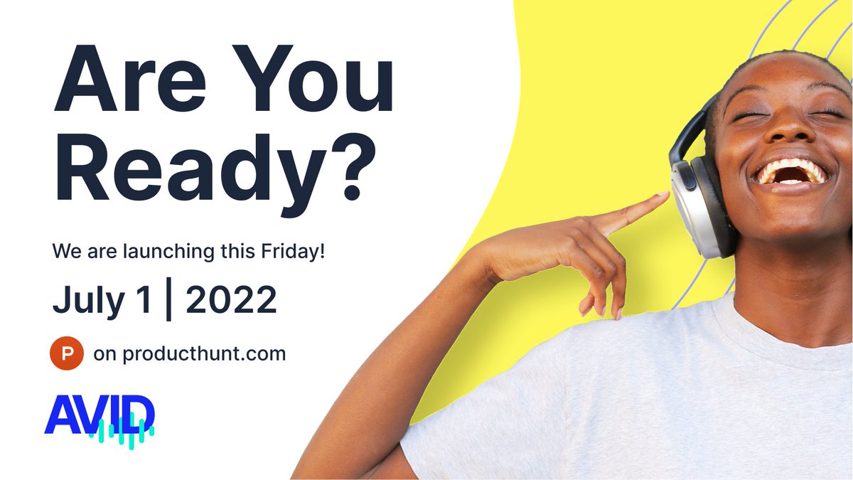 AVIDFM's tweet image. Hear it from us first! We are launching on Friday 1st on @ProductHunt! Here is the link to follow us on Launch Day 👉 producthunt.com/upcoming/avid-… 🚀 

#productlaunch #producthunt #learning #education #startups