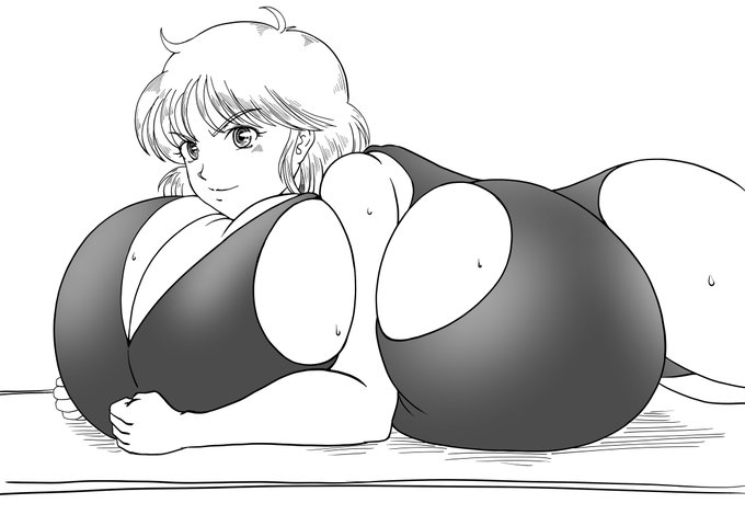 【超乳あるある】プランクは得意(なぜか効果はない) 