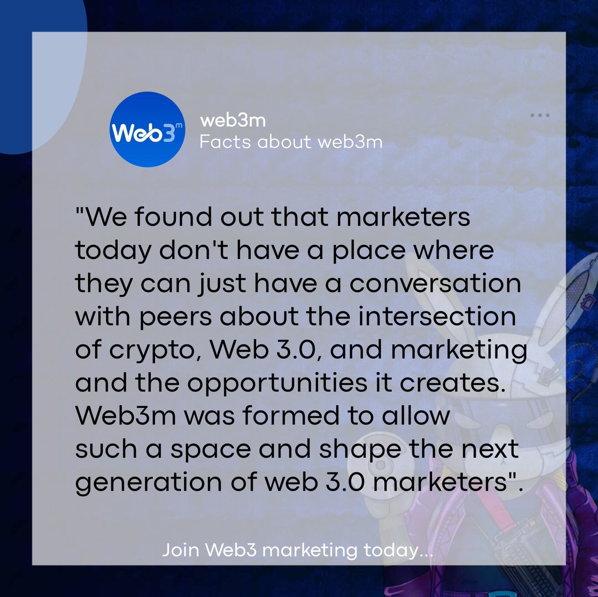 _WEB3M_'s tweet photo. We have that ! 
join our Discord &amp; Telegram to be part of the future biggest 
web3 Marketers community 💪
All here - https://t.co/9b9j4QGE1m 
#web3 #community #MarketingDigital #Discord #Telegram https://t.co/swwqFjVrhs