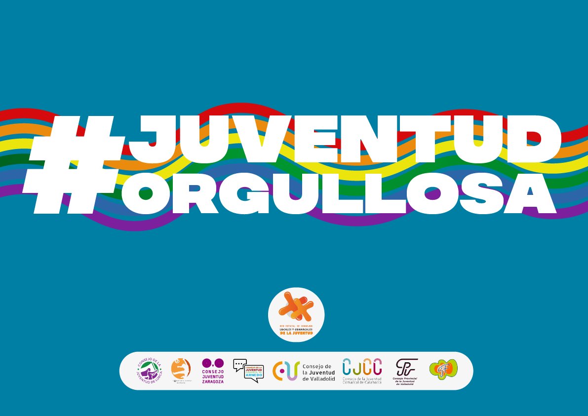 Los Consejos de la Juventud nos unimos bajo el lema #JuventudOrgullosa 🏳️‍🌈❤️🧡💛💚💙💜 #OrgulloLGTBI