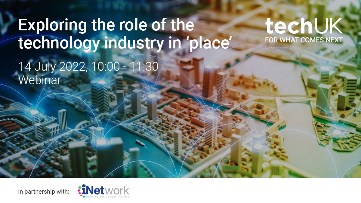 Join us with <a href="/techUK/">techUK</a> as we explore a range of perspectives on place-based approaches. Speakers will share insights from research on the topic and delve into the role of the technology industry in enabling a focus on ‘place’. Register👉techuk.org/what-we-delive… #techindustry