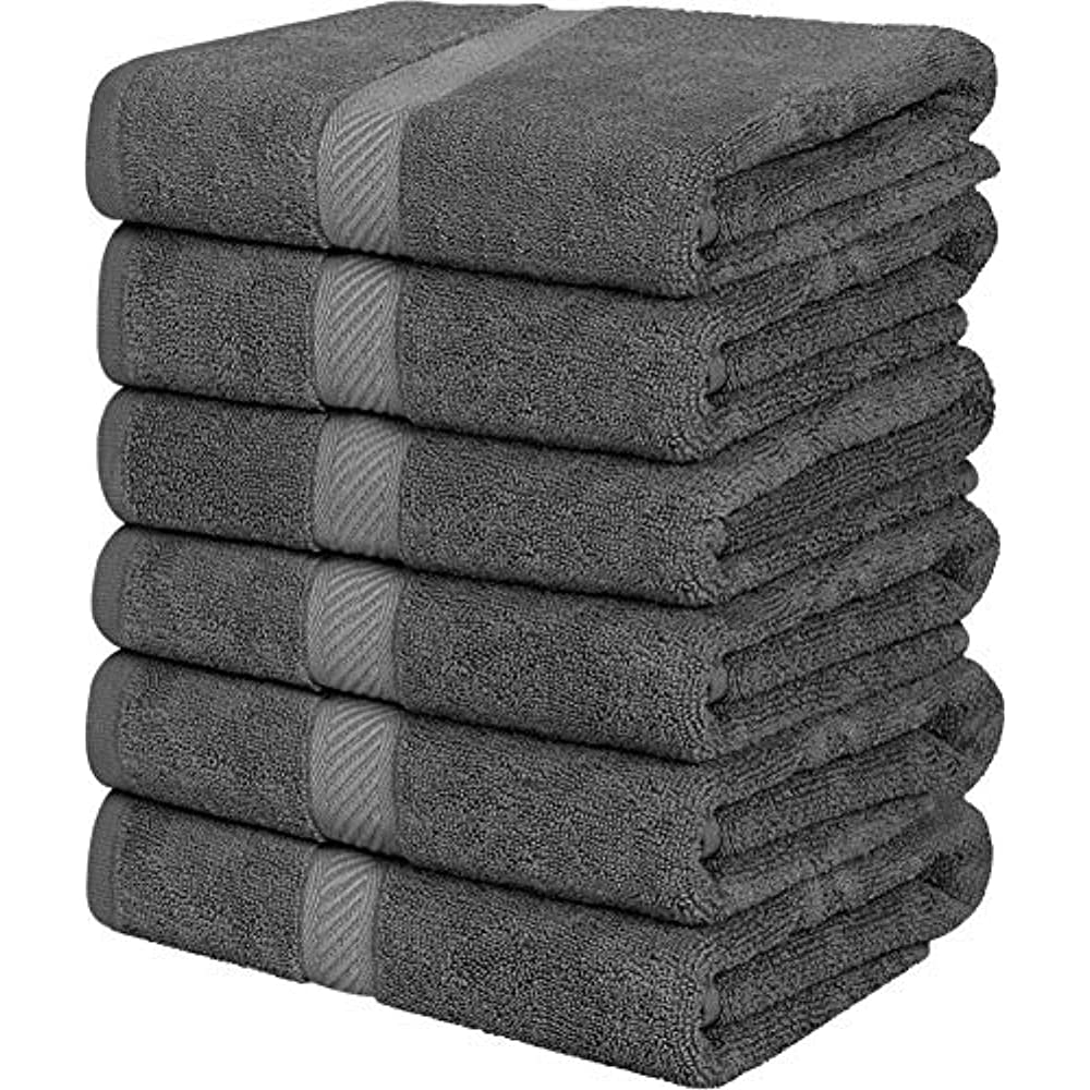 Pack 4 Bath Towels 28 x 56Inch Luxury Cotton Super Soft Absorbent Utopia Towels 