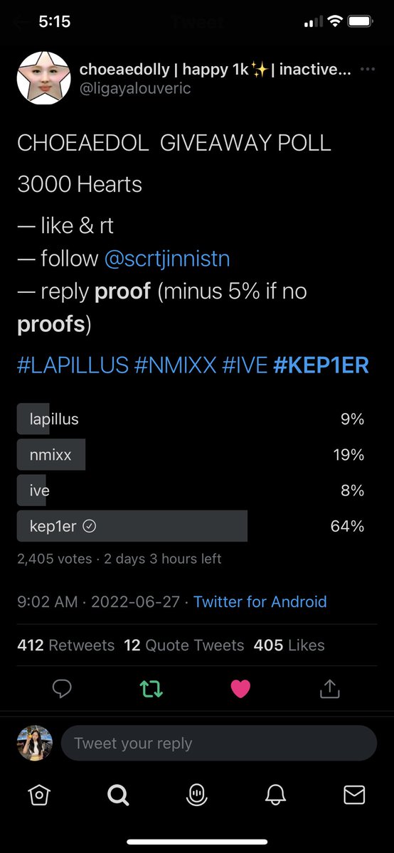kep1ervote's tweet photo. @ligayalouveric @scrtjinnistn Done for #Kep1er https://t.co/dzizhvWZrt