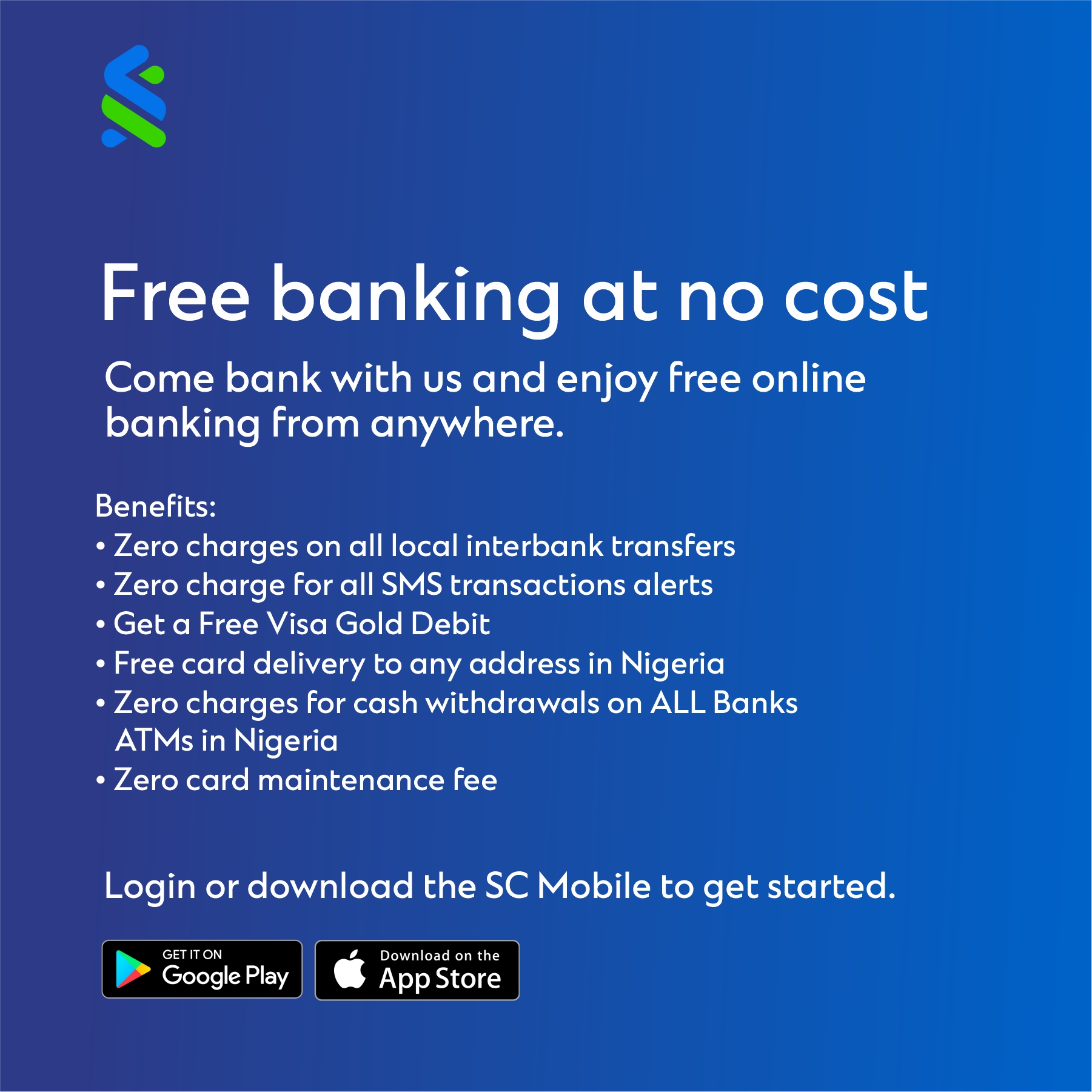 StanChart NG on Twitter "Banking shouldn't cost a thing, that's why
