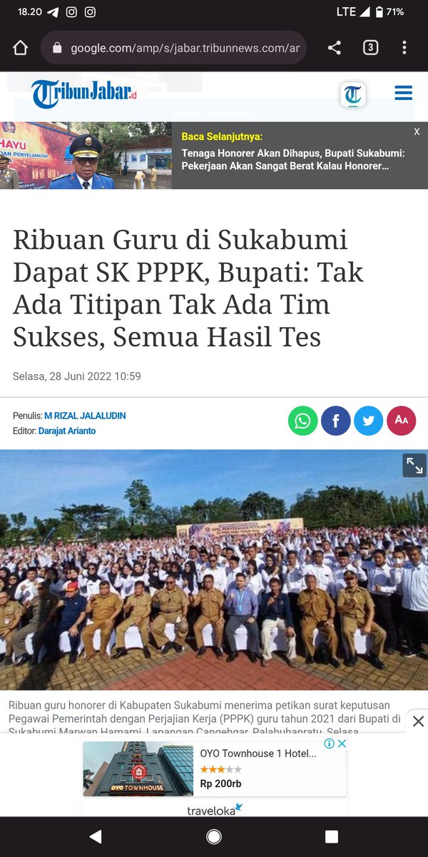 fauzanevan's tweet photo. Betapa nyurucud cimata melihat teman teman honorer bahagia lalu apakah aku yang terluka? Oh tidaak. Bahagia itu nyata janji Allah akan bahagia pada waktunya https://t.co/NwWdSdAAUE