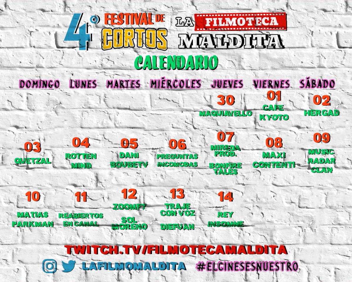 LaFilmoMaldita's tweet photo. Ya tenemos algunos de los creadores de contenido que se pasarán por el 4* festi de la filmo a comentar vuestros trabajos.
#elcineesnuestro https://t.co/xeyKuPu0RO
