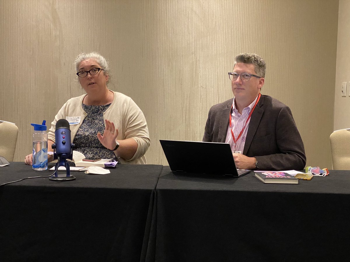 Molly_McGehee's tweet photo. Excellent panel on the Tacky South at SSSL22. Buy the book (LSU Press)! @MonicaCMiller #sssl22 #tackysouth @SSSLonline @lsupress https://t.co/XfiRIQ9ldm