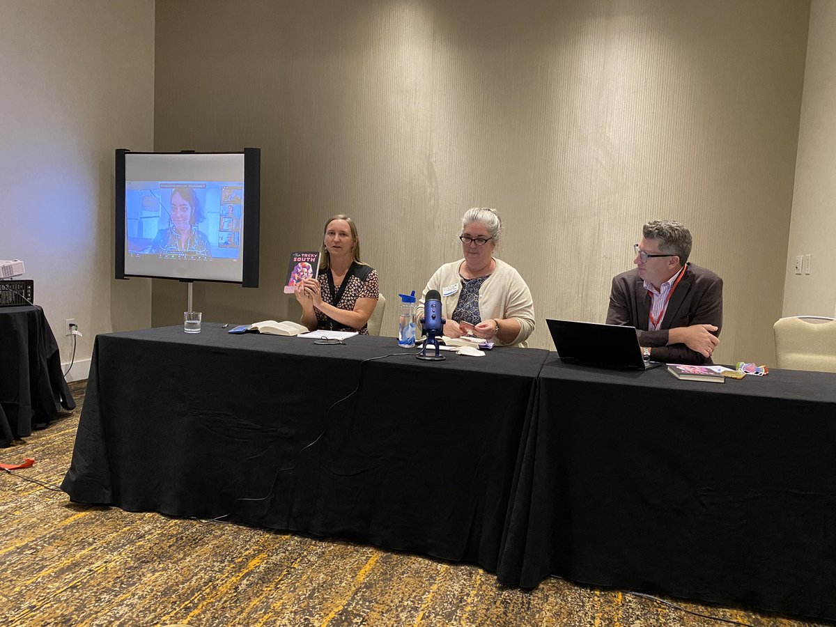 Molly_McGehee's tweet photo. Excellent panel on the Tacky South at SSSL22. Buy the book (LSU Press)! @MonicaCMiller #sssl22 #tackysouth @SSSLonline @lsupress https://t.co/XfiRIQ9ldm