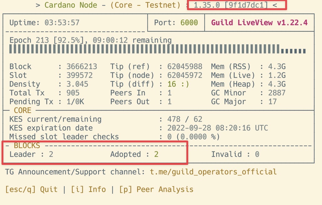 StakePool247's tweet photo. 🫶Testnet nodes upgraded to 1.35.0 and successfully minted some blocks (didn't expect anything less 😁)
#cardano #CardanoTestnet https://t.co/st33JG48dc