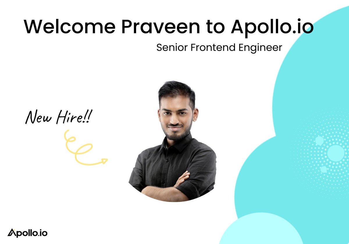 Let’s all welcome Praveen Bolla, joining us as a Senior Frontend Engineer!