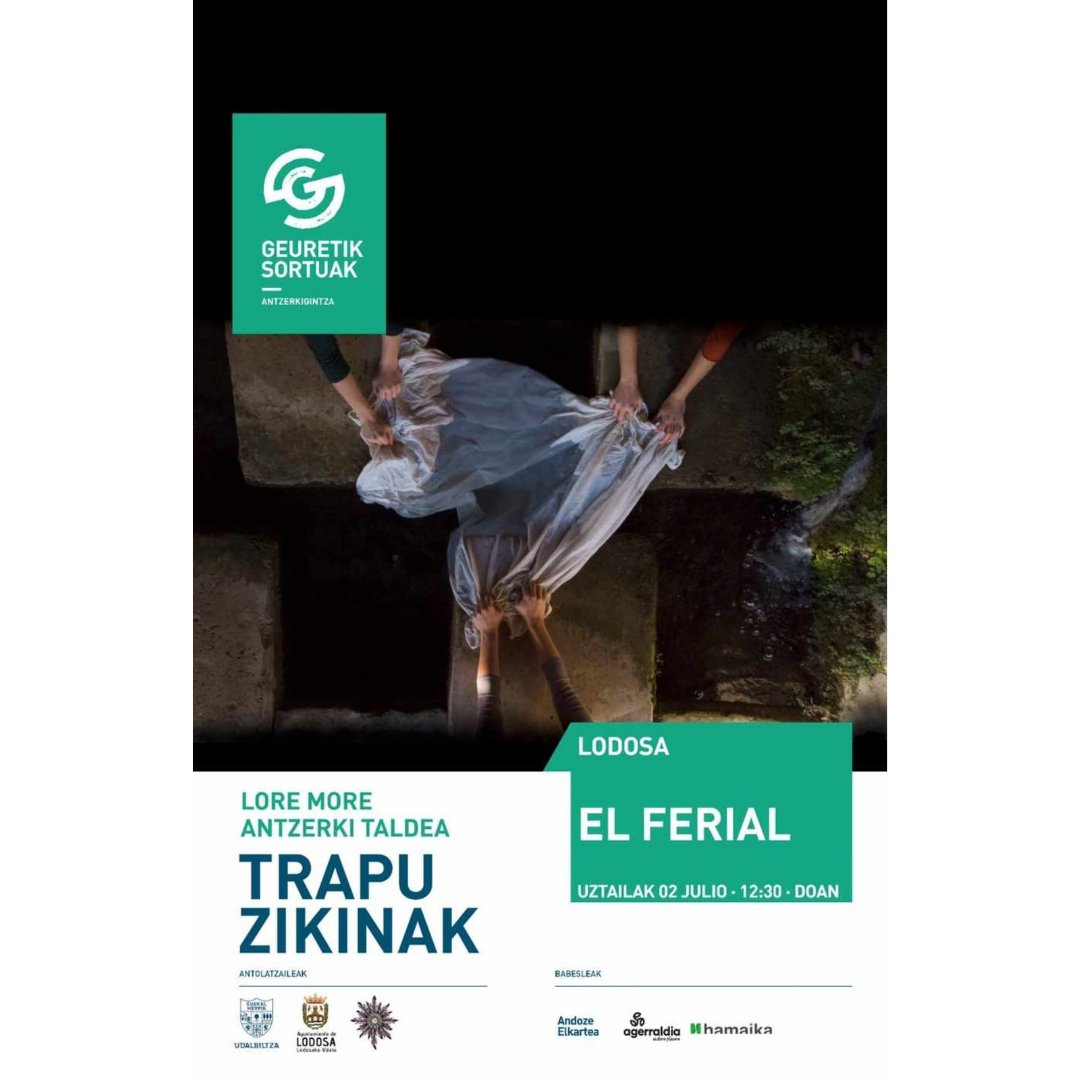 Agerraldiaa's tweet photo. TRAPU ZIKINAK - Antzezlana

Lore More Antzerki taldearen esku!

🗓 Uztailak 2 Julio

📍 Lodosa (El Ferial)

🕧 12:30

#GeuretikSortuak #LoreMore #TrapuZikinak #Antzezlana https://t.co/lDJVsBRnlM