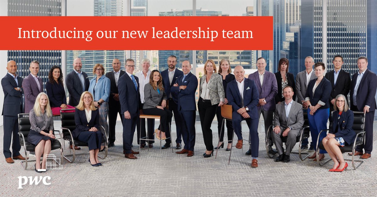 I’m incredibly proud to introduce our new leadership team, effective July 1. These talented and diverse individuals will lead our PwC Canada community of solvers to help our clients achieve what matters most. pwc.to/3QTMQDl