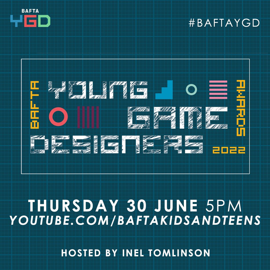 BAFTAGames's tweet photo. Catch the #BAFTAYGD ceremony this Thursday at 5PM on👉👉https://t.co/6ghBHuLDTV

#BAFTAYGD https://t.co/p9IC6FjRmT