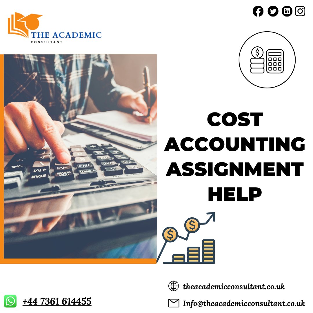 theacademiccon3's tweet image. The students are assigned several cost accounting assignments to help throughout their academic life.
Order your task now!
#costaccountingassignmenthelp #accountingassignmenthelper #accountingassignmentwriter #accountingassignment #ukassignmenthelper #theacademicconsultant