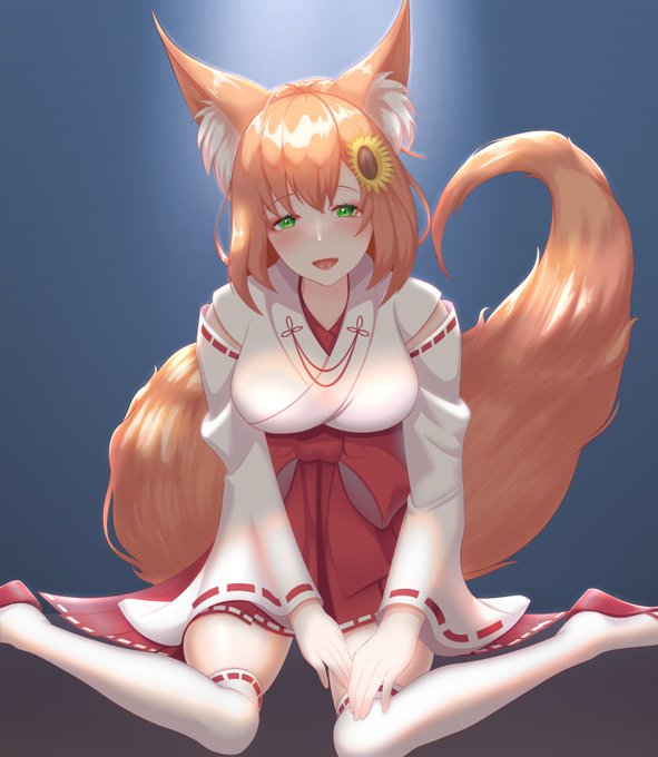 #ひまあーと 
お狐ひまわりちゃん! 