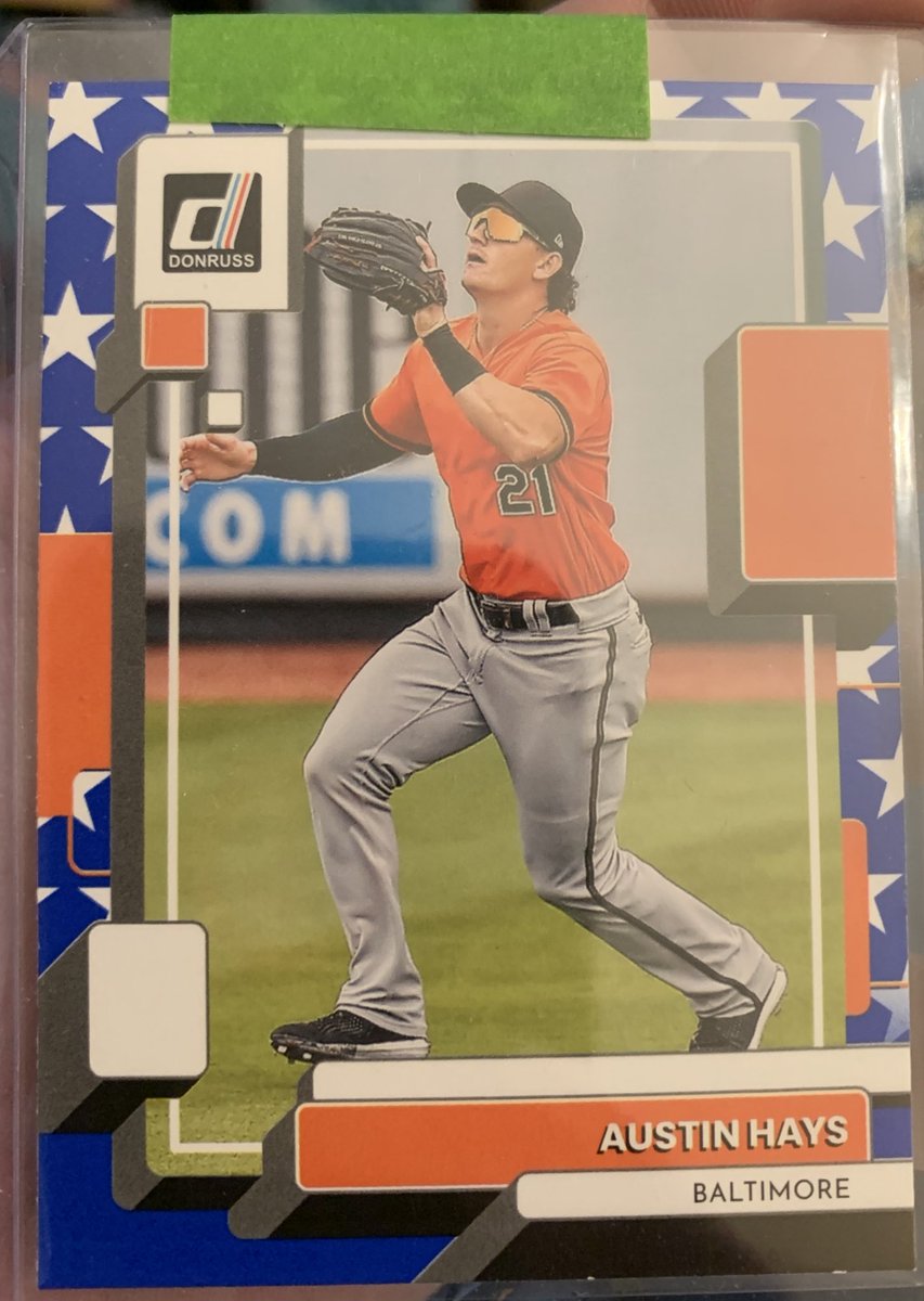 Os win last night so let’s Give one away.  Like retweet and follow. One follower will be selected to receive this All Star Austin Hays.